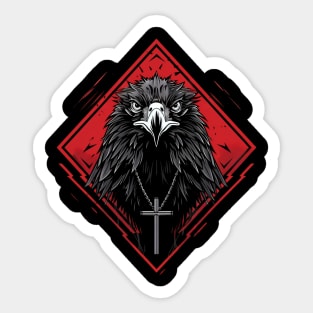 Urban Life Crow with Cross Sticker